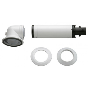 Горизонтальный комплект коаксиальный Bosch AZB 916 Ø60/100 (отвод 90° + удлинение 990-1200 мм)
