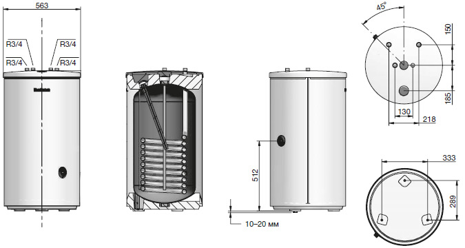 Схема водонагревателя Buderus Logalux S120/5W