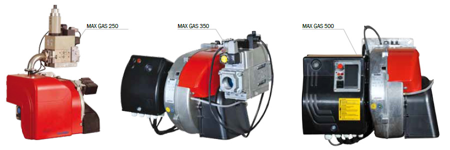 Модельный ряд газовых горелок MAX GAS 250-500