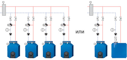 Гидравлическая схема работы с модулем Logamatic FM458