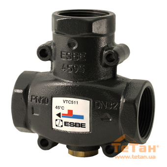 Клапан трехходовой термостатический ESBE VTC511, DN25-32, 50-75°С